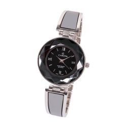   Cardy női karóra, ezüst/fekete színű fém tok, ezüst/szürke színű fém csat, fekete színű számlap, quartz szerkezet, cseppmentes vízmentesség 