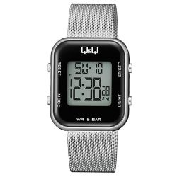   Q&Q női karóra, quartz/LCD, ezüst színű tok, ezüst színű acél karcsat, M207J010Y