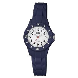   Q&Q női karóra, quartz, kék színű műanyag tok, fehér színű számlap, kék színű műanyag szíj, VS66J003Y