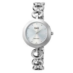   Q&Q női karóra, quartz, ezüst színű fémtok, ezüst színű számlap, ezüst színű fémcsat, F11A-001PY