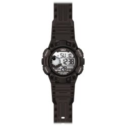   Q&Q férfi műanyag karóra, quartz/LCD, barna színű tok és csat, M176J006Y