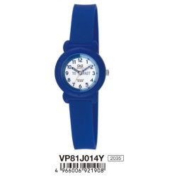   Q&Q  gyerek karóra,  quartz , kék színű  műanyag tok és szíj, fehér számlap, VP81J014Y