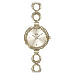   Q&Q női ékszeróra, quartz, arany színű  tok és csat, arany színű számlap, F645J010Y