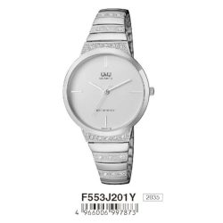 Q&Q női fémcsatos karóra,quartz,ezüst színű, F553J201