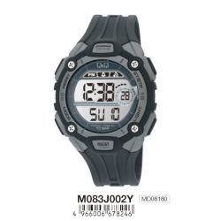   Q&Q férfi műanyag karóra, quartz/LCD, fekete színű, M083J002Y