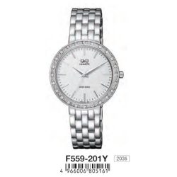 Q&Q női fémcsatos karóra,quartz,ezüst színű, F559-201Y