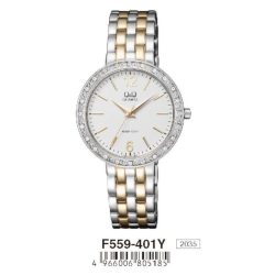   Q&Q női fémcsatos karóra,quartz,bicolor színű, F559-401Y