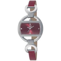   Q&Q női szíjas karóra,quartz,ezüst színű tok, Q729J312Y