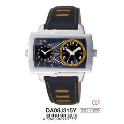   Q&Q férfi szíjas karóra,quartz,ezüst színű tok, DA08J315Y
