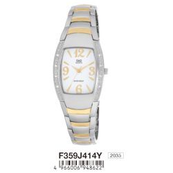   Q&Q női fémcsatos karóra, quartz, bicolor színű, F359J414Y