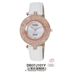   Q&Q női szíjas karóra,quartz,rózsaarany színű tok, DB37J101Y