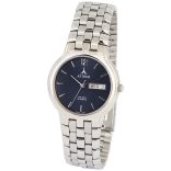 ASTRON 5035-2 divatos férfi karóra, ezüst színű fém tok, ezüst színű fémcsat, arab számos, kék számlap, keményített ásványüveg, quartz szerkezet, cseppmentes vízállóság