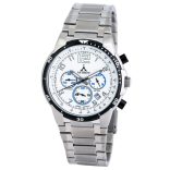 ASTRON 5735-7 férfi karóra, ezüst színű nemesacél tok, ezüst színű nemesacél csat, fehér számlap, keményített ásványüveg, quartz szerkezet, 100 m (10 ATM) vízállóság