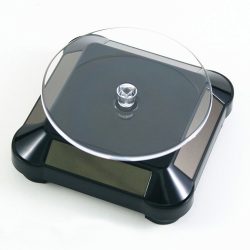 Kirakati forgó állvány, napelemes, fekete színű