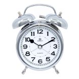 Merion fém ébresztőóra, quartz, ezüst színű, 3,5^