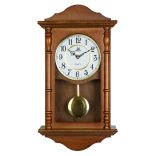 Merion ingás fa falióra, quartz, tölgy színű tok, fehér arab számos számlap