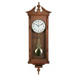 Merion ingás fa falióra, quartz, 1/1 westminster, tölgy színű tok, fehér arab számos számlap