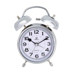 Merion fém ébresztőóra, quartz, ezüst színű, 3.5^