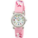Tiko Time karóra gyerekeknek, quartz, 3D figurás rózsaszín alapon unikornisos szíj