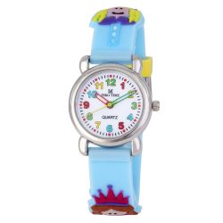   Tiko Time karóra gyerekeknek, quartz, 3D figurás kék alapon királylányos szíj