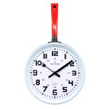 Tiko Time falióra, quartz, piros színű tok, fehér számlap (serpenyő forma)