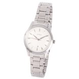 ASTRON 8018-7 elegáns női karóra, ezüst színű nemesacél tok, ezüst színű nemesacél csat, fehér számlap, keményített ásványüveg, quartz szerkezet, cseppmentes vízállóság