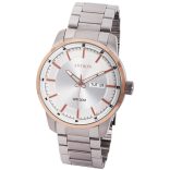 ASTRON 8020-0 sportos férfi karóra, bicolor nemesacél tok, ezüst színű nemesacél csat, ezüst színű számlap, keményített ásványüveg, quartz szerkezet, 50 m (5 ATM) vízállóság