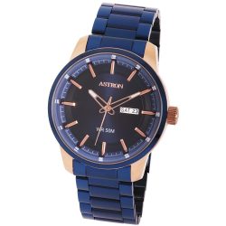   ASTRON 8020-2 sportos férfi karóra, bicolor nemesacél tok, kék nemesacél csat, kék számlap, keményített ásványüveg, quartz szerkezet, 50 m (5 ATM) vízállóság