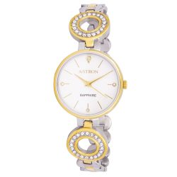   ASTRON 8029-0 női karóra, ékszeróra, bicolor nemesacél tok, bicolor nemesacél csat, fehér számlap, zafír üveg, quartz szerkezet, cseppmentes vízállóság