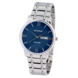 ASTRON 8036-2 férfi karóra, ezüst színű nemesacél tok, ezüst színű nemesacél csat, kék számlap, zafírüveg, quartz szerkezet, cseppmentes vízállóság