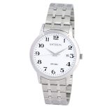 ASTRON 8045-7 férfi karóra, ezüst színű nemesacél tok, ezüst színű nemesacél csat, fehér számlap, keményített ásványüveg, quartz szerkezet, 50 m (5 ATM) vízállóság