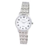 ASTRON 8047-7 női karóra, ezüst színű nemesacél tok, ezüst színű nemesacél csat, fehér számlap, keményített ásványüveg, quartz szerkezet, 50 m (5 ATM) vízállóság