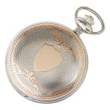 Astron férfi zsebóra, quartz, bicolor színű tok (pajzsos), római számos, 50 mm