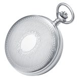 Astron férfi zsebóra, mechanikus, ezüst színű tok, római számos fehér számlap